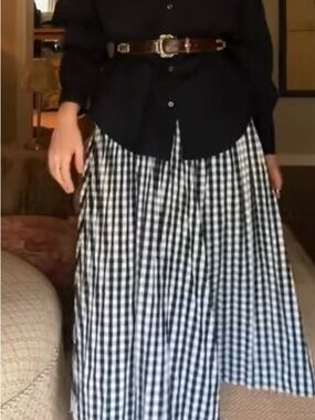 J. Crew Gwyneth pleated skirt in Gingham   A-Line Midi Skirt